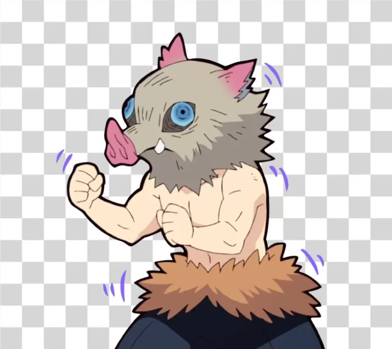Inosuke Hashibira Meme Sticker PNG Image