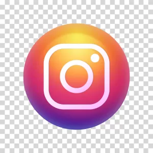 Instagram Logo Icon 3D Circle PNG Image