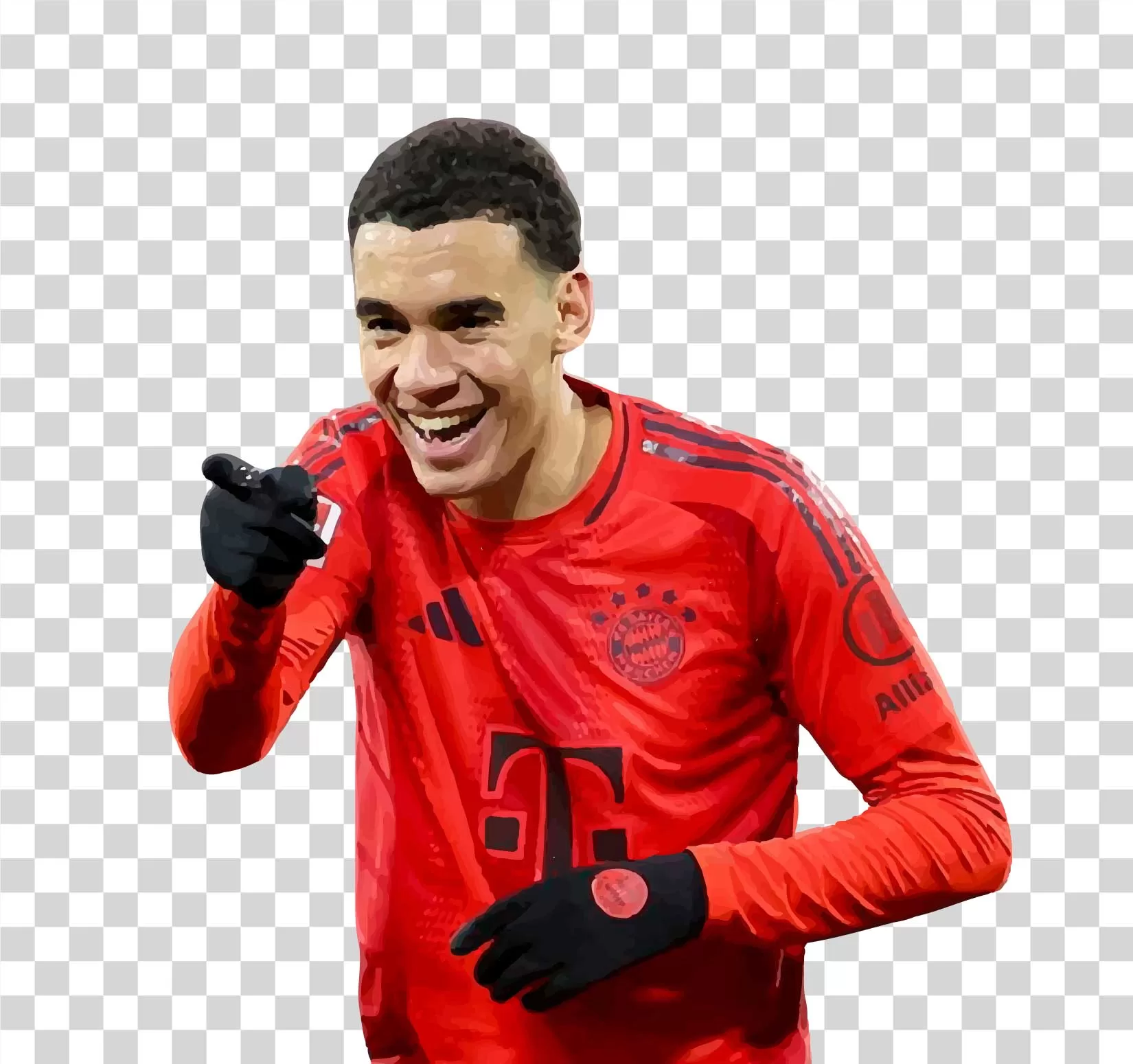 Jamal Musiala Illustration Vector PNG