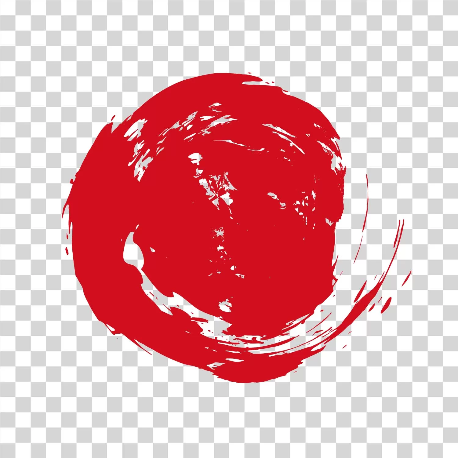 Japanese Brush Circle Traditional Ink Enso PNG Image