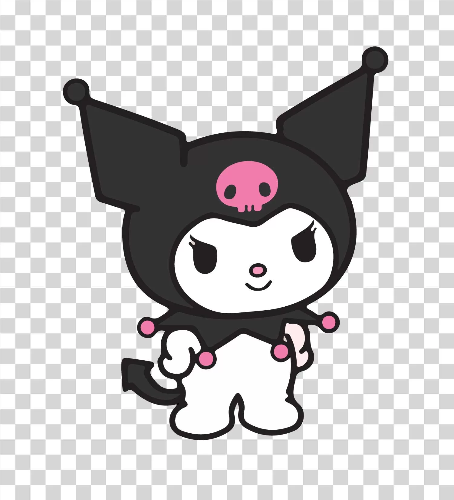 Kuromi Hello Kitty Character PNG Image