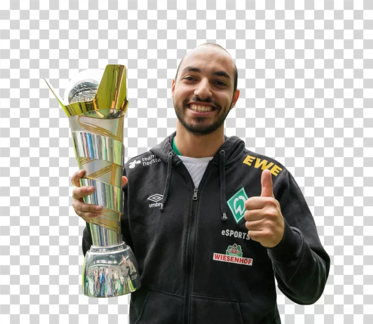 Mo Auba Holding FIFA eWorld Cup PNG Image