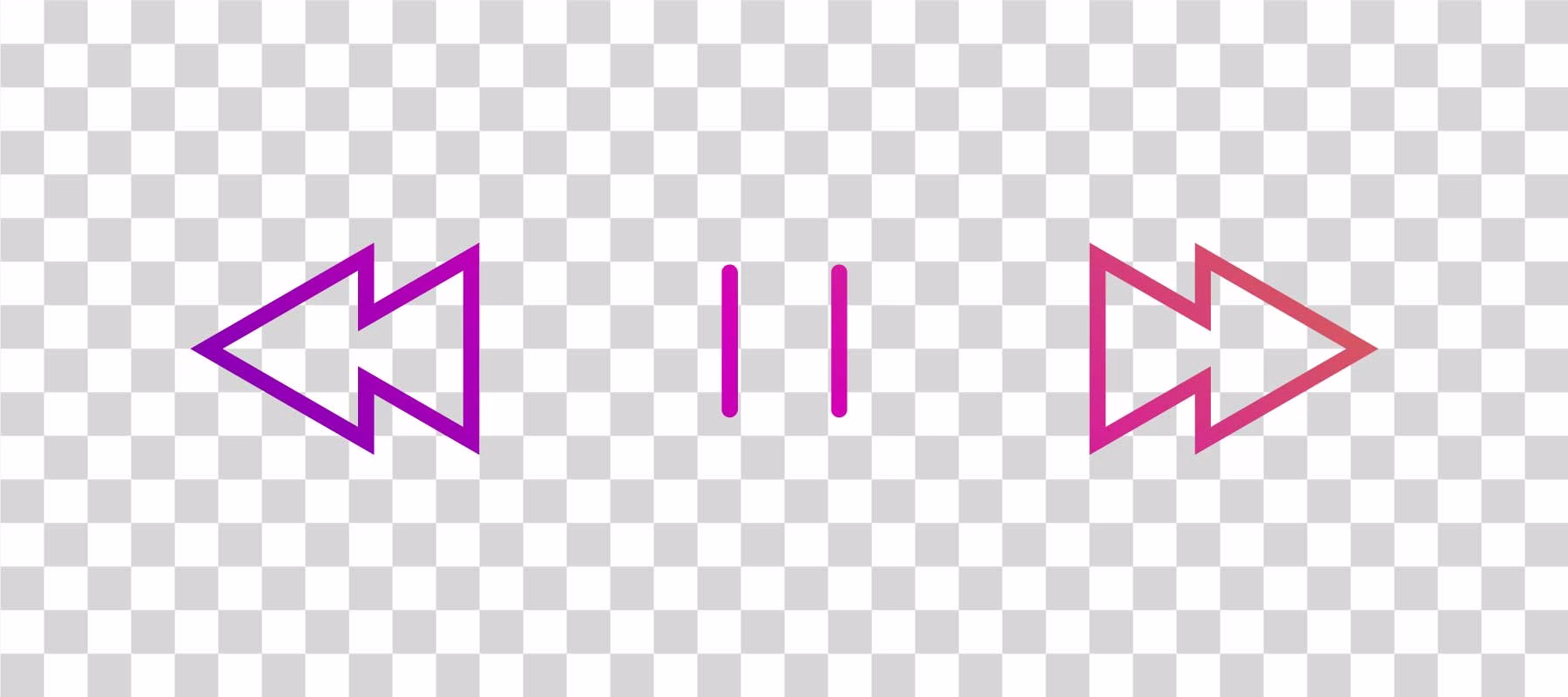 Music Player Buttons Back Forward Pause Transparent Icons