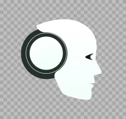 Robot Face Icon AI Illustration png