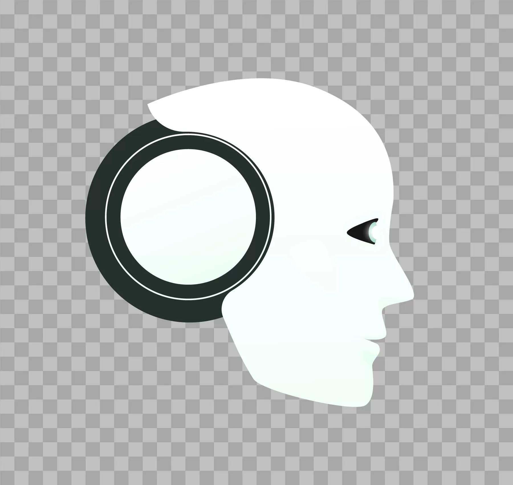 Robot Face Icon AI Illustration png