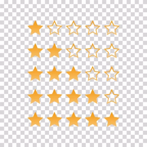 Star Rating 1 to 5 Review Icon png