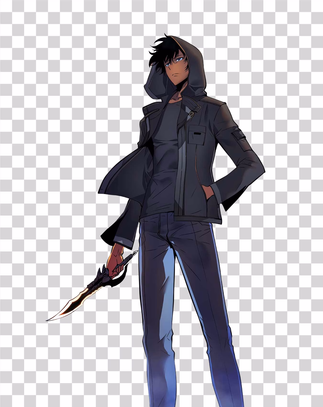 Sung Jin Woo Shadow Monarch Hero Transparent