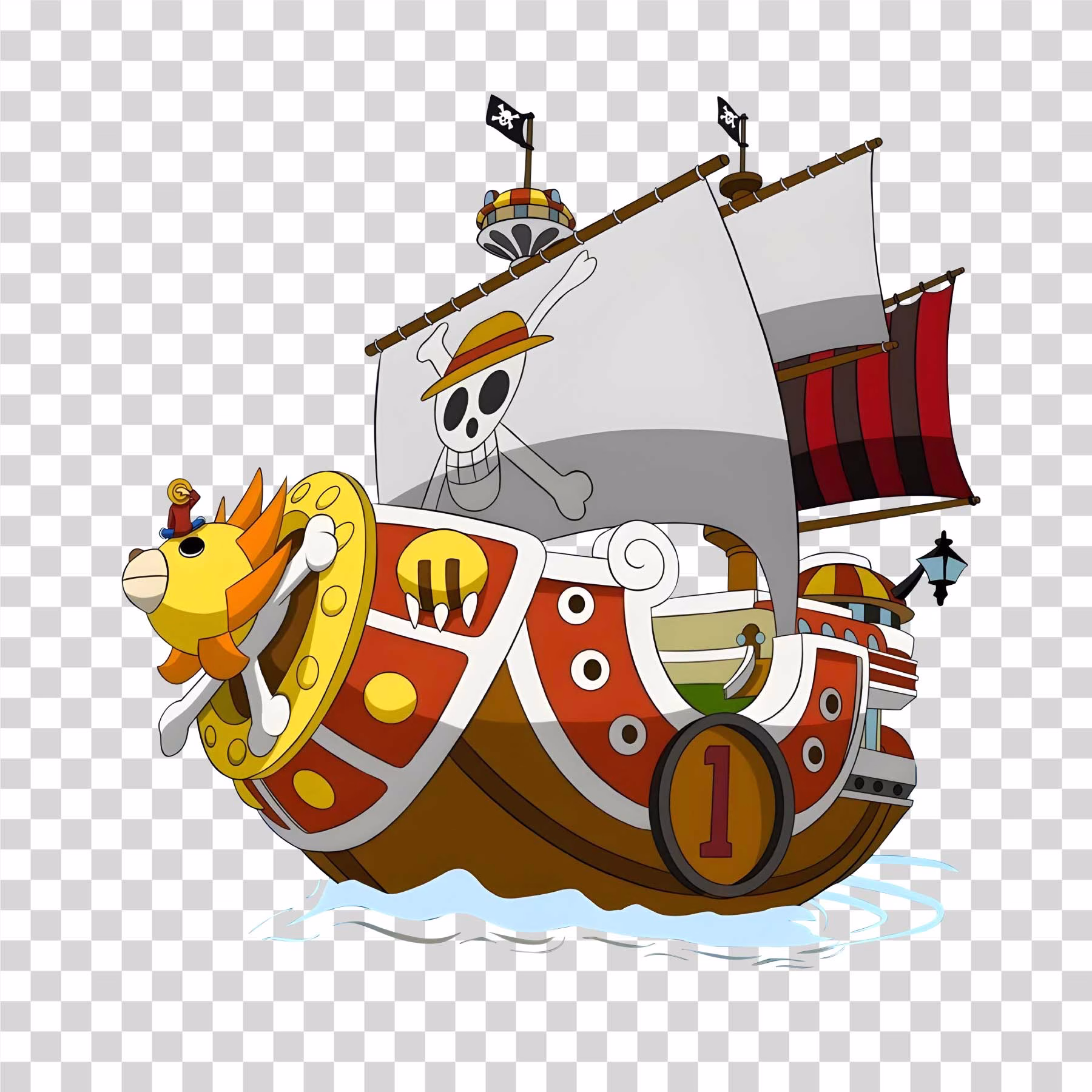 Thousand Sunny One Piece PNG Transparent