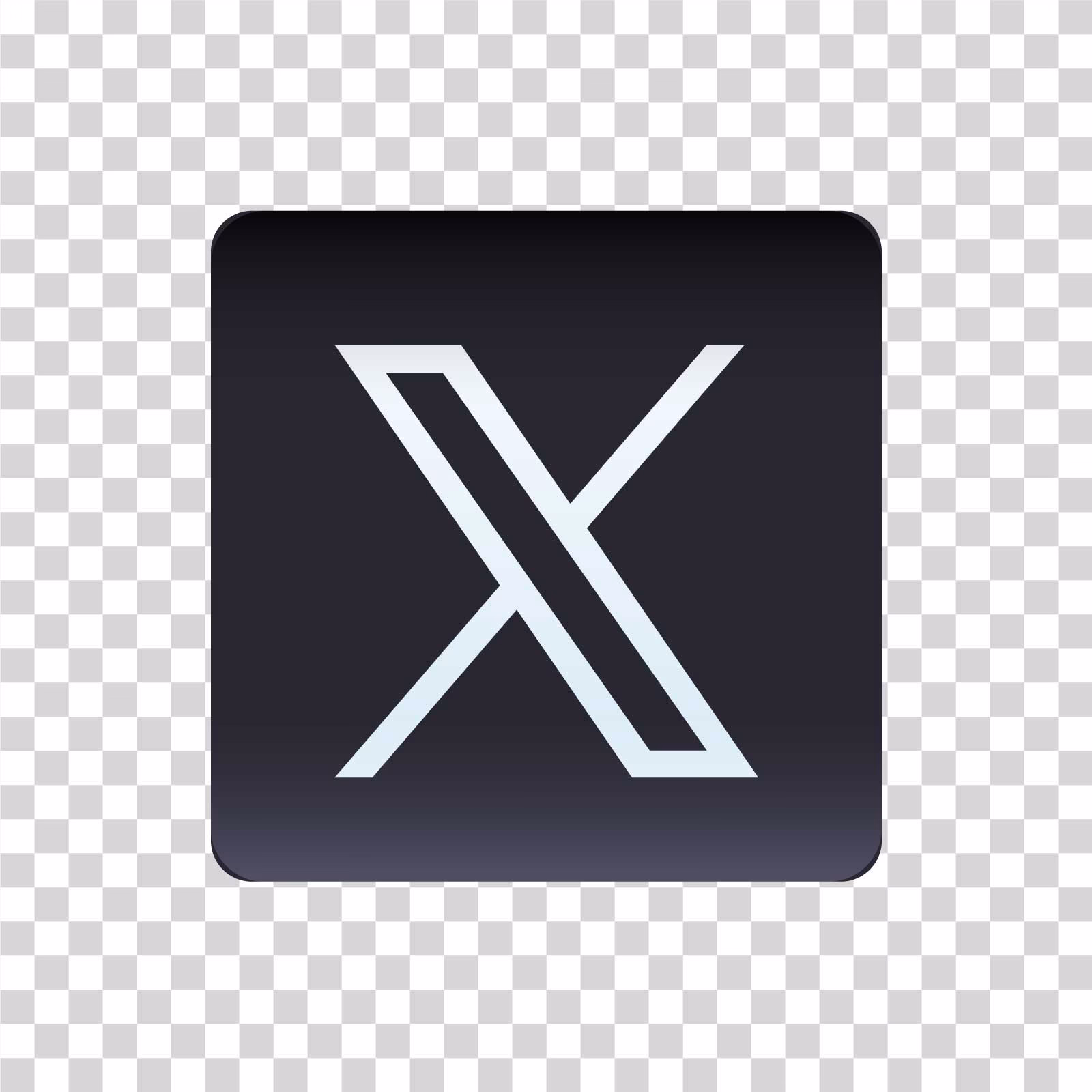 X Icon Logo PNG Transparent Image
