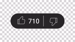 YouTube Like Button and Dislike Button PNG