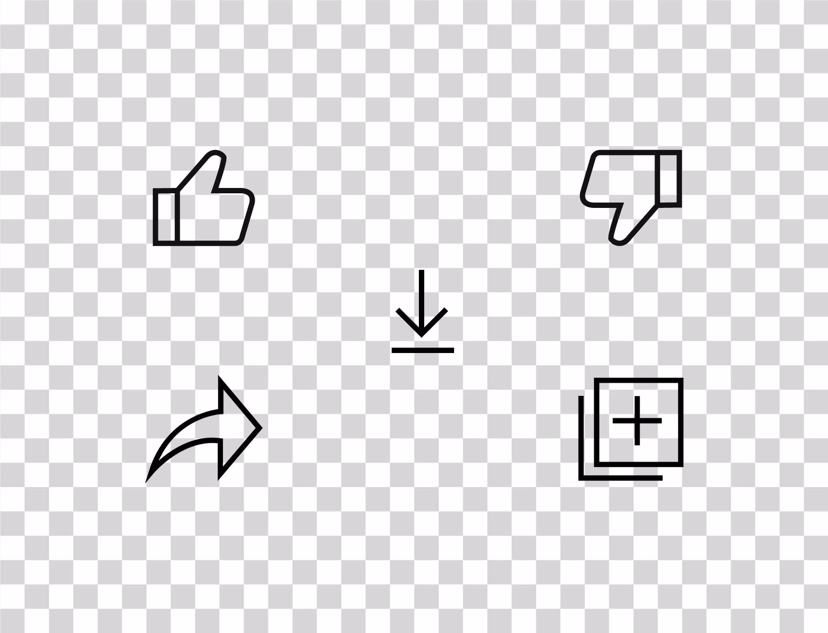 YouTube UI Icons PNG