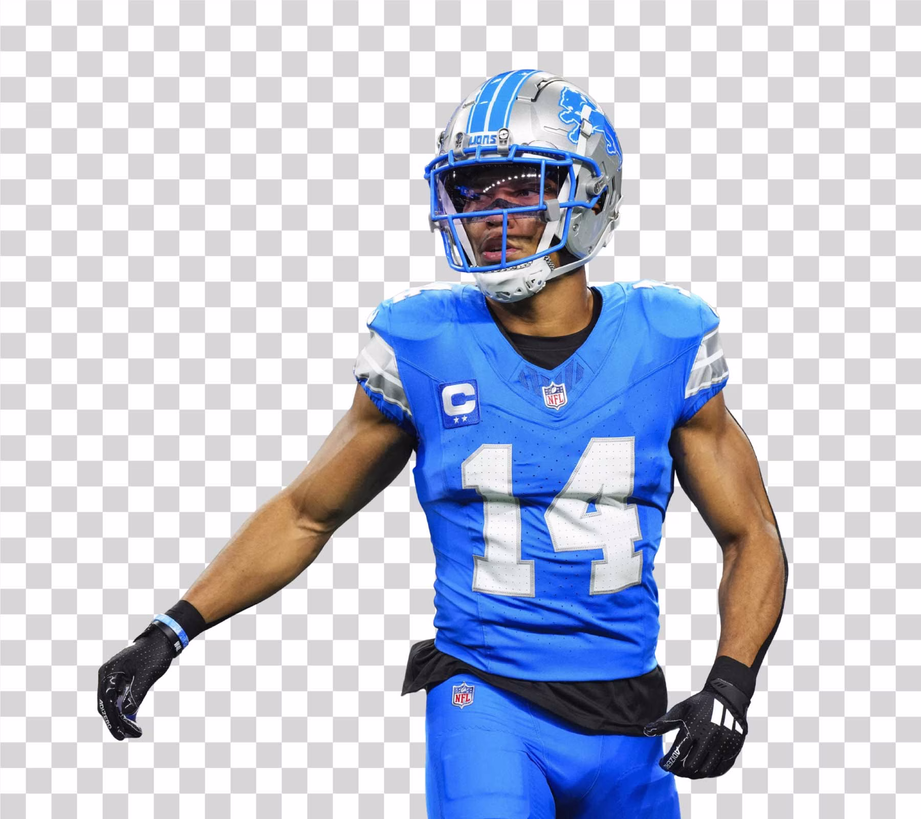 Amon-Ra St Brown Detroit Lions Wide Receiver PNG