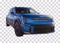 Blue Kia EV9 Electric SUV Car PNG