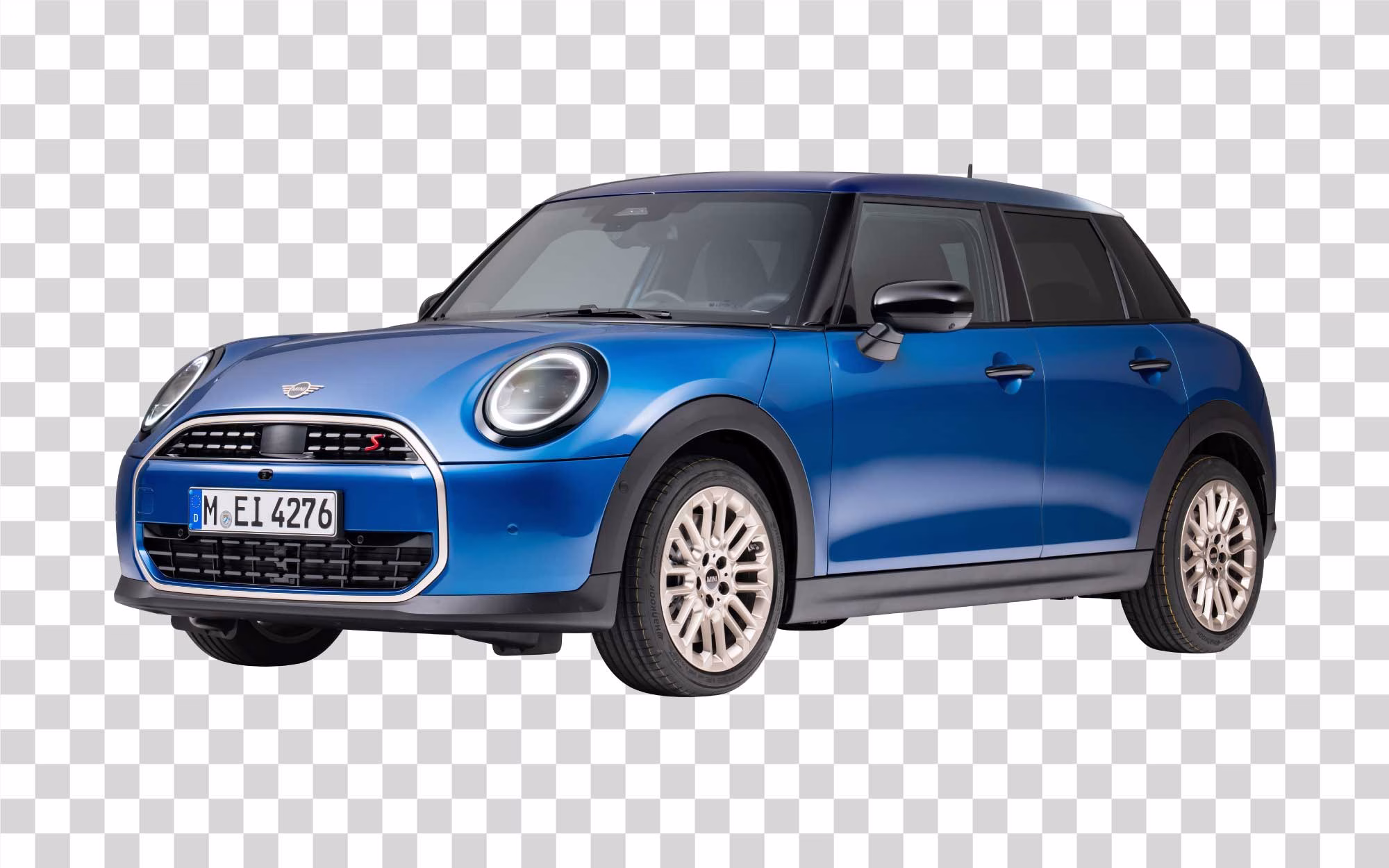 Blue Mini Cooper PNG Transparent