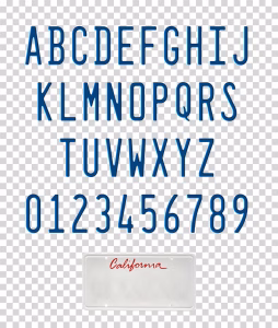 California License Plate, All Letters and Numbers, US Vehicle Plate Design, Transparent PNG California License Plate All Letters and Numbers PNG Transparent