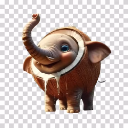 Cocofanto Elefanto Brainrot Meme PNG Transparent