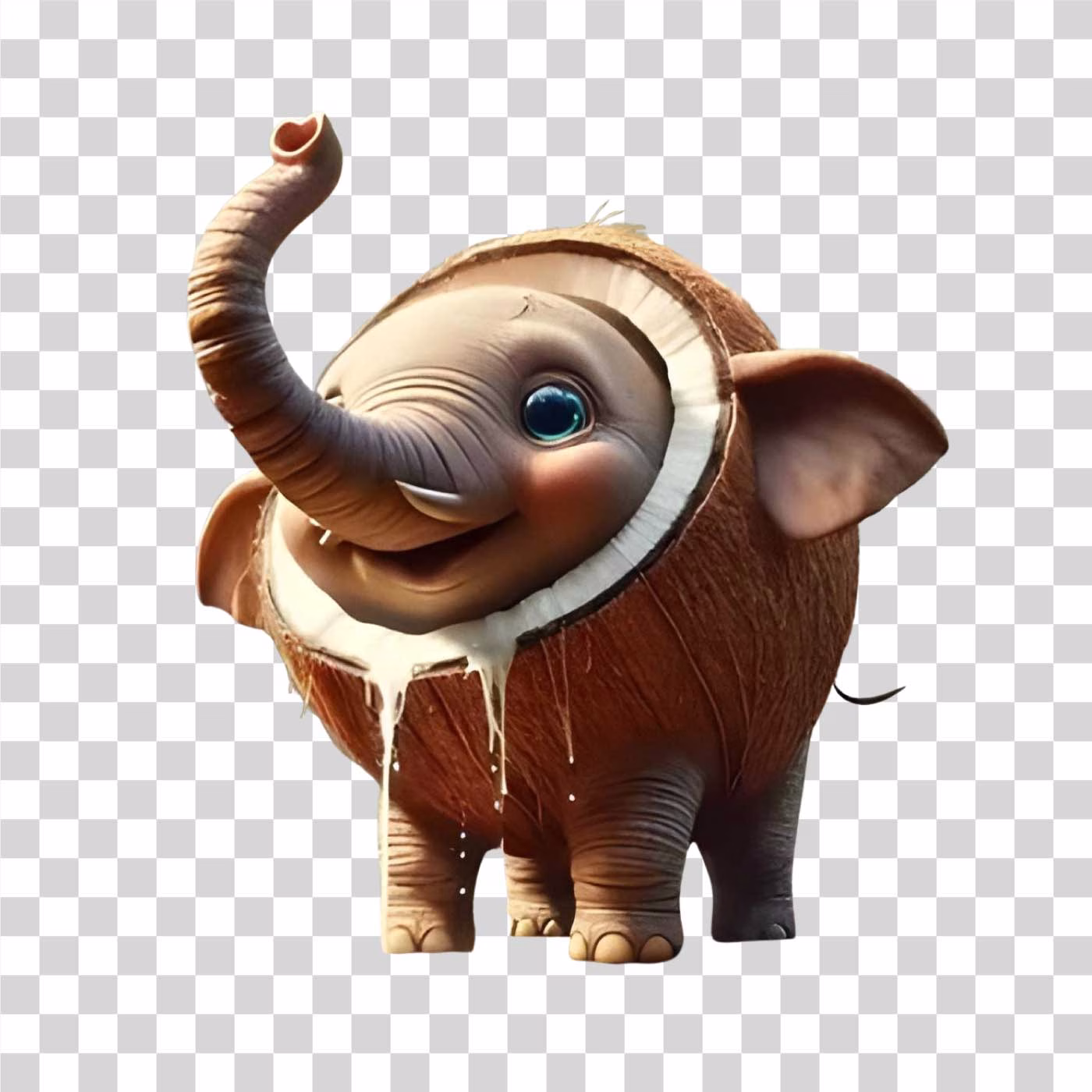 Cocofanto Elefanto Brainrot Meme PNG Transparent