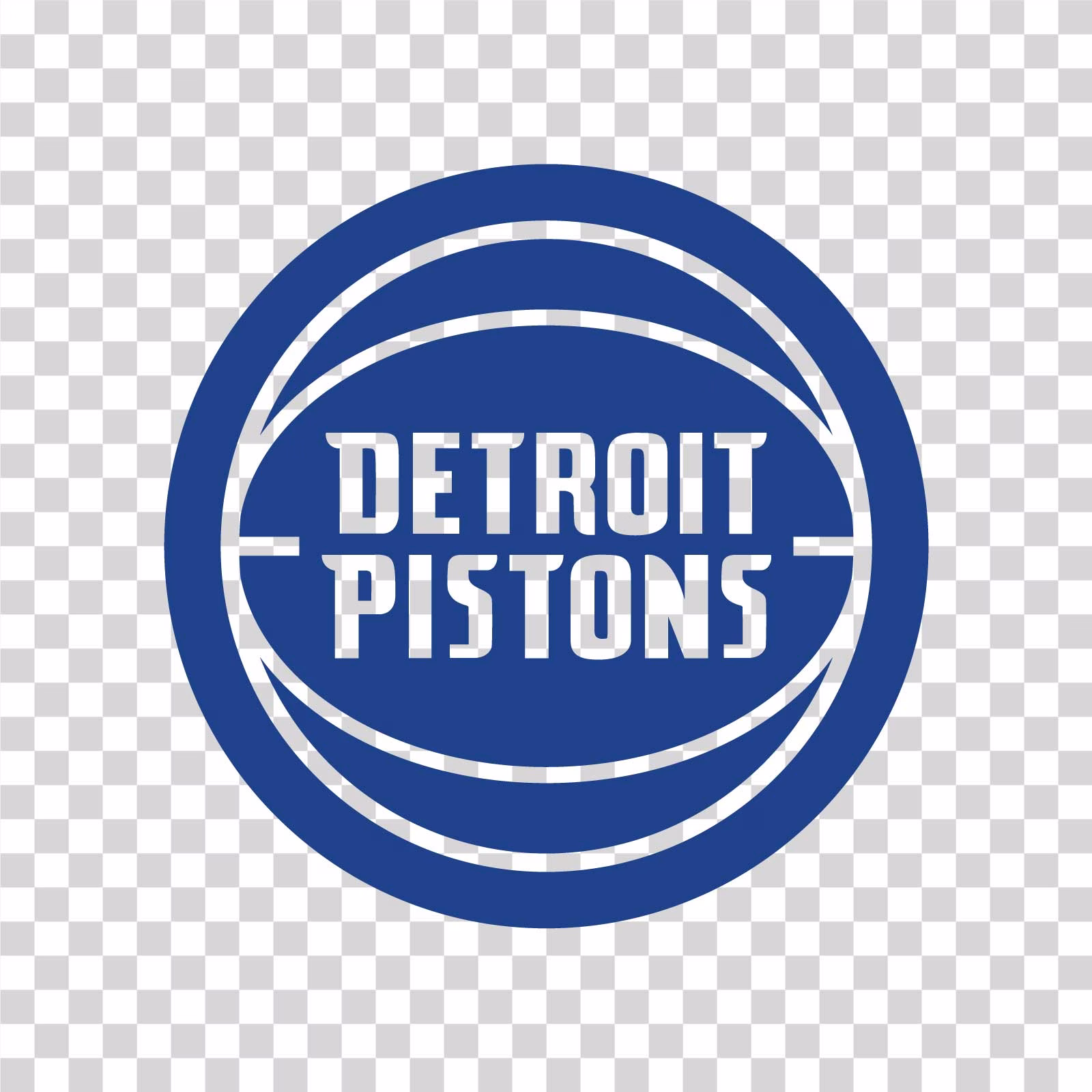 Detroit Pistons Blue Logo NBA PNG