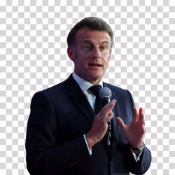 Emmanuel Macron President of France PNG