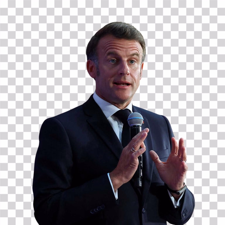 Emmanuel Macron President of France PNG
