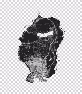 GTA V Map, Los Santos City Map, Open World Video Game, Detailed Game Map, Transparent PNG Image GTA V Map Los Santos City Map PNG Transparent
