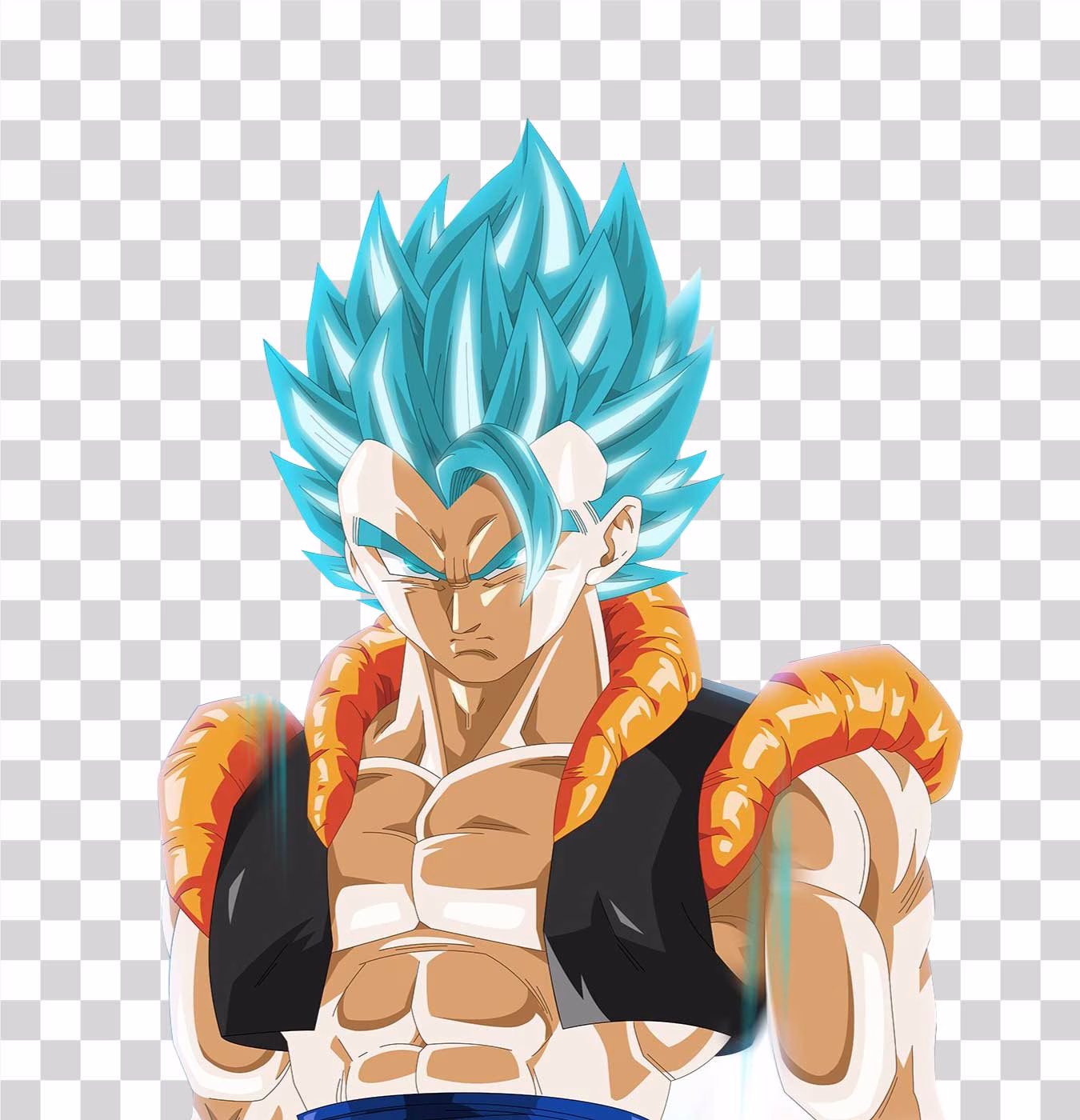Gogeta Blue Hair Super Saiyan Dragon Ball PNG Image