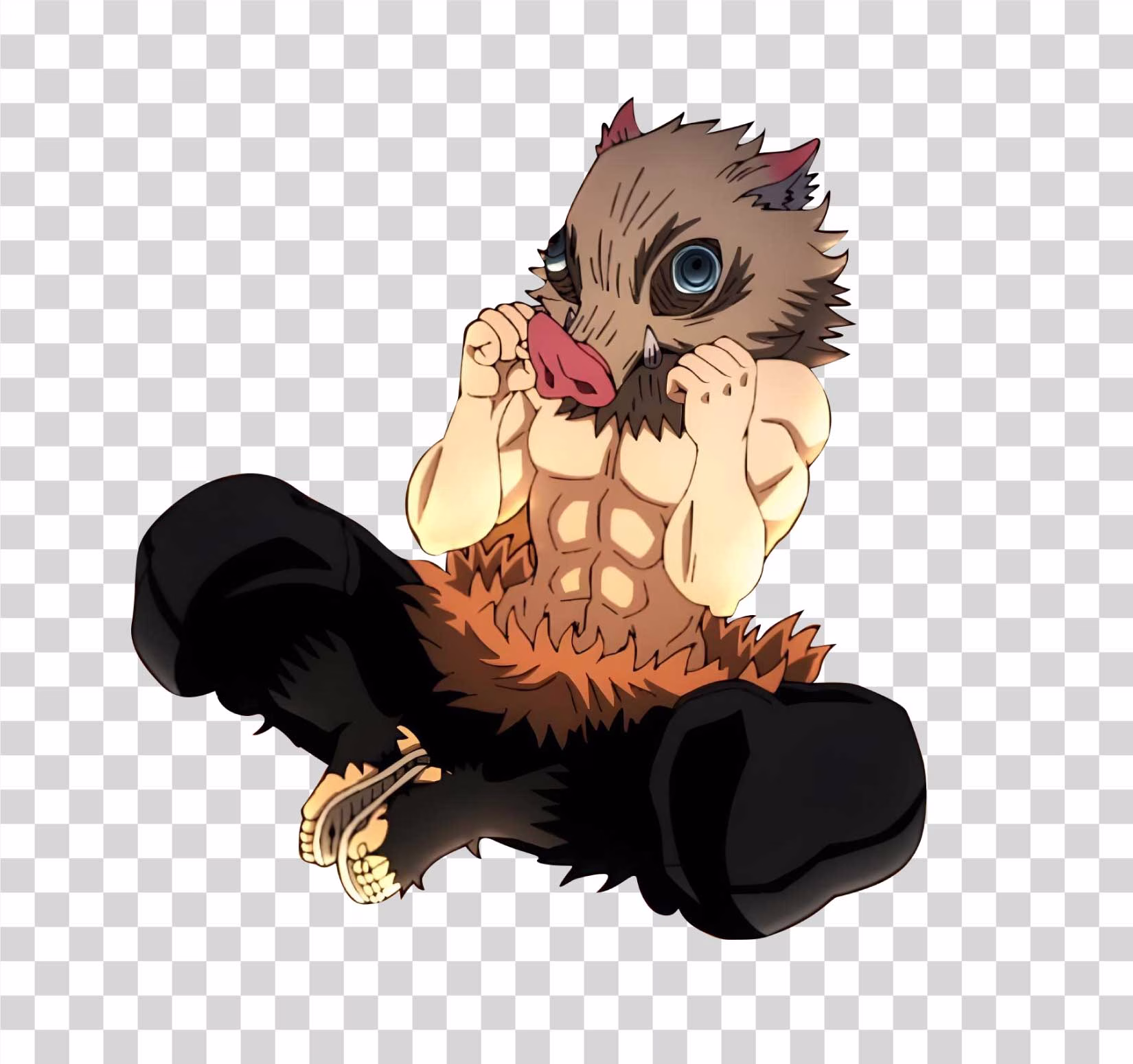 Inosuke Hashibira Demon Slayer PNGImage Transparent