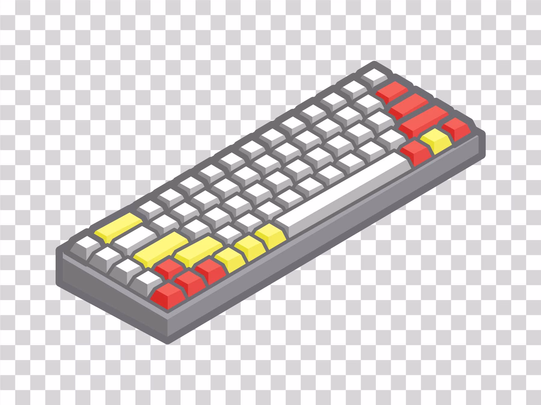 Keyboard Illustration Isometric PNG Transparent