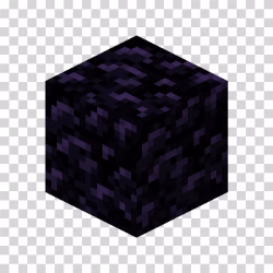 Minecraft Obsidian In-Game Block Transparent