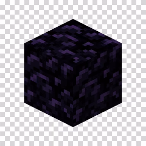 Minecraft Obsidian In-Game Block Transparent