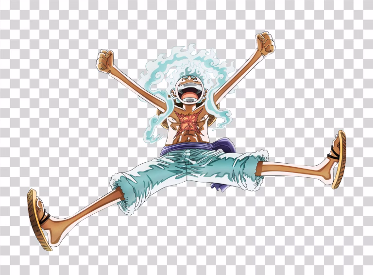 Monkey D Luffy Gear 5 Joy Boy Transformation PNG Image