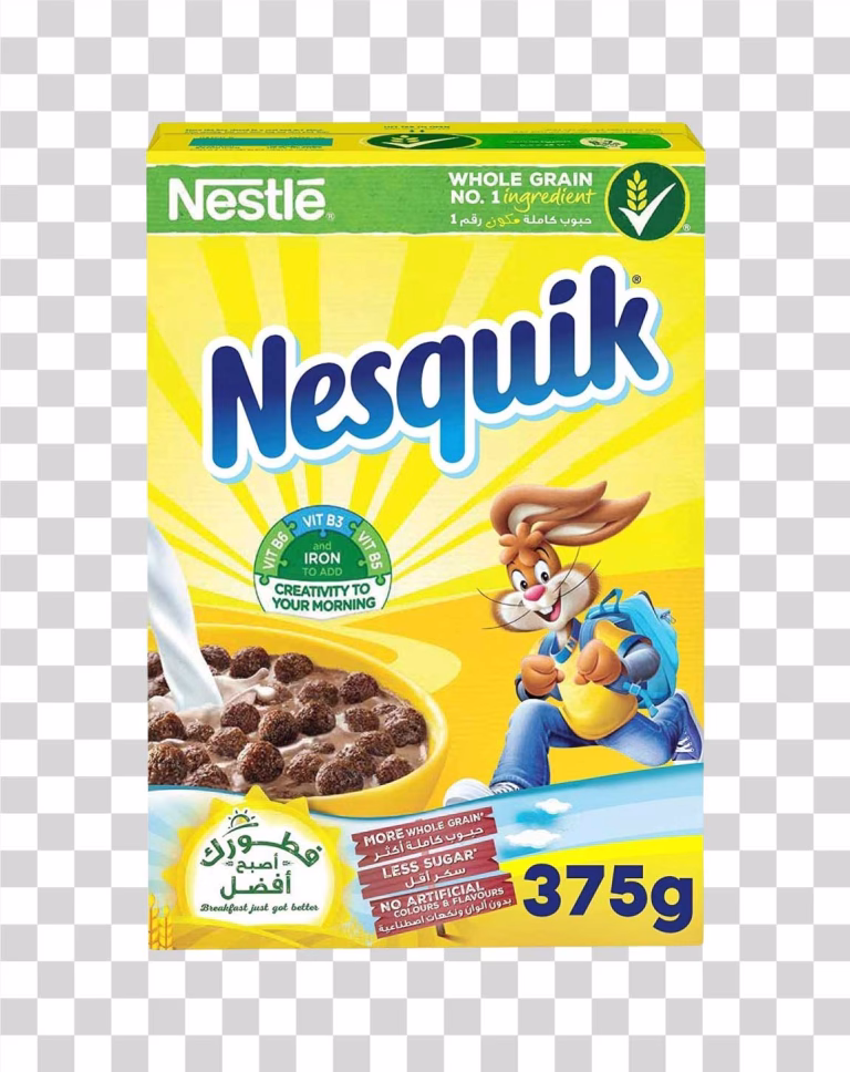 Nesquik Cereal Box PNG