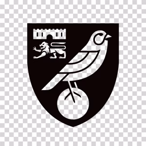 Norwich City Football Club Black Logo, Soccer Team Emblem, Transparent PNG Image Norwich City Football Club Black Logo PNG