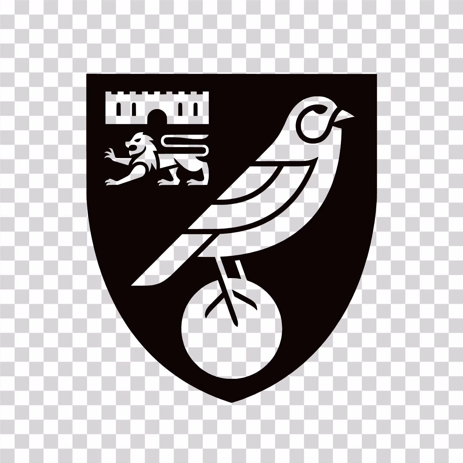 Norwich City Football Club Black Logo PNG