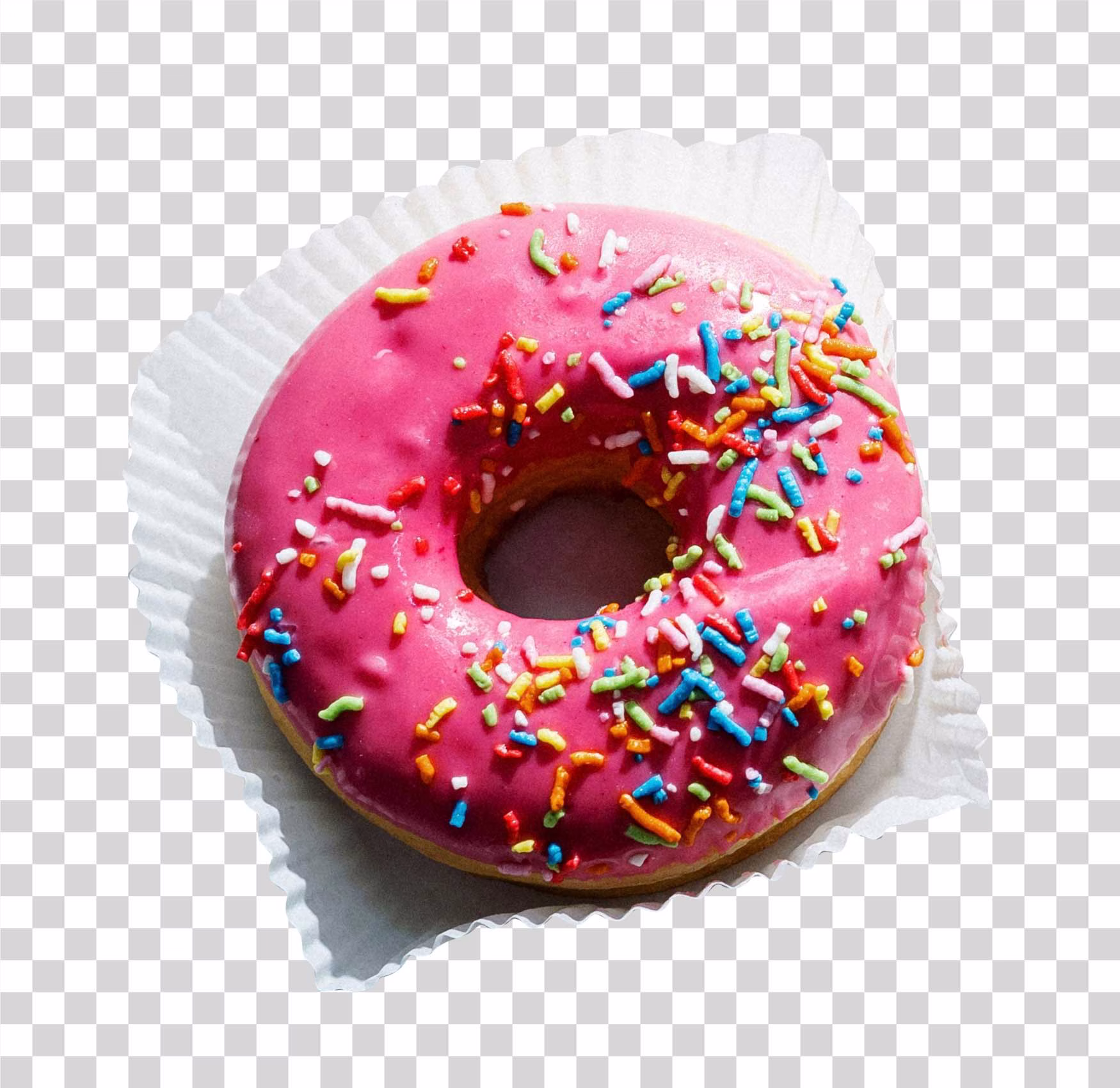 Pink Donut Transparent Image