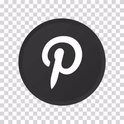 Pinterest Black Icon PNG