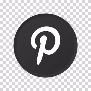 Pinterest Black Icon, Social Media Logo, Transparent PNG Image Pinterest Black Icon PNG