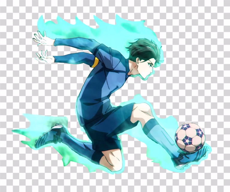 Rin Itoshi Blue Lock Striker PNG
