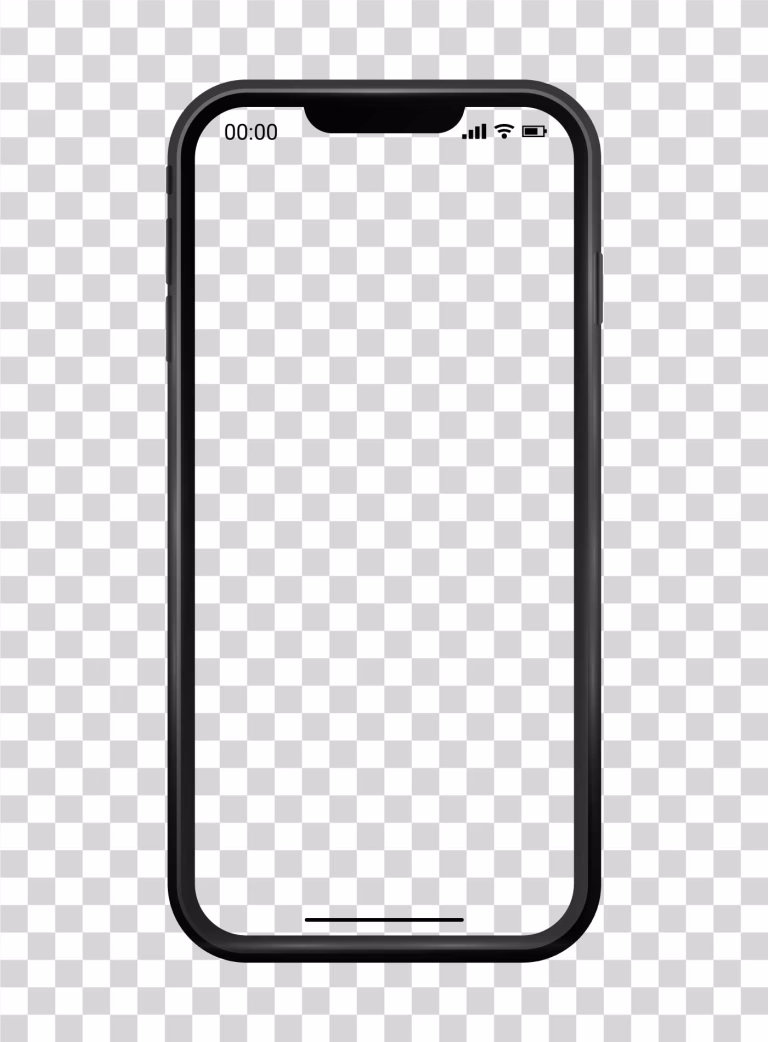 Smartphone Screen Mockup PNG Transparent