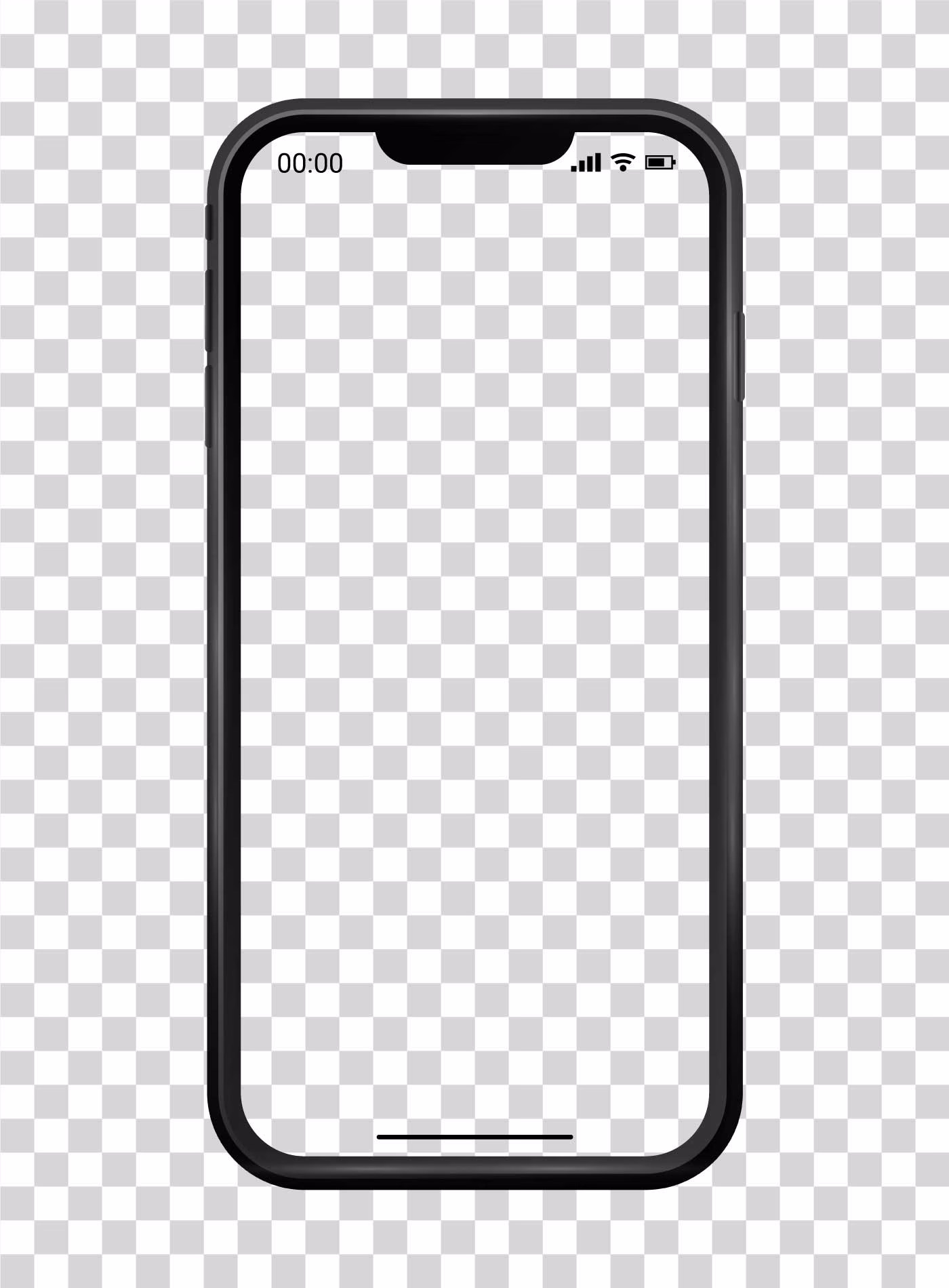 Smartphone Screen Mockup PNG Transparent