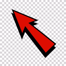 Straight Red Arrow YouTube Thumbnail Graphic PNG