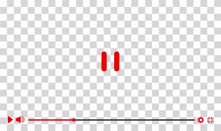 Video Player Overlay Media Player UI Element PNG