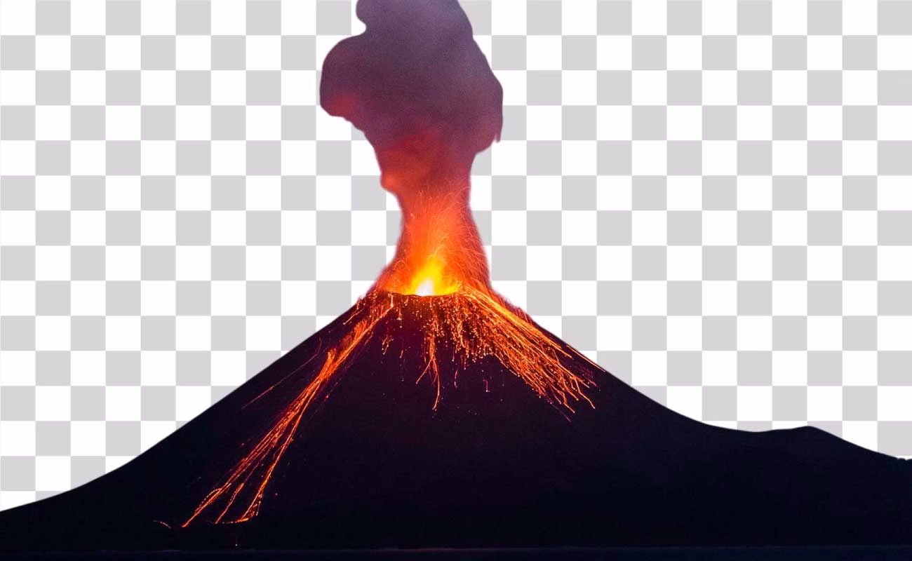 Volcano Eruption Natural Disaster Explosion PNG Transparent