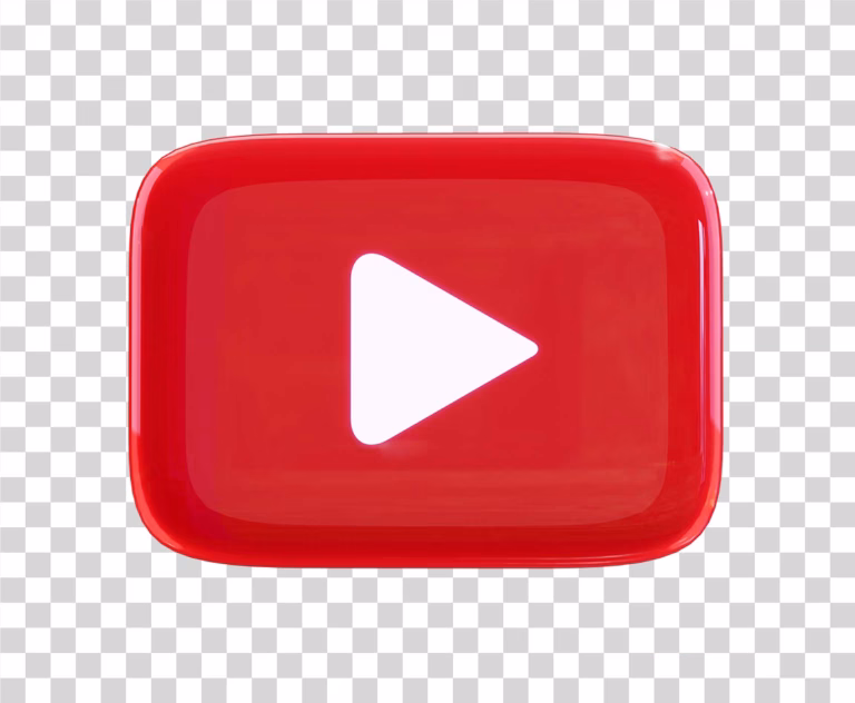 YouTube 3D Logo Social Media Icon PNG Image