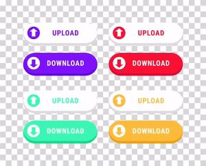 Download and Upload Buttons PNG