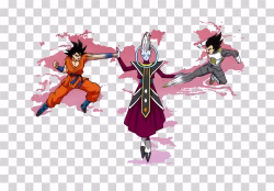 Goku and Vegeta Training with Whis PNG