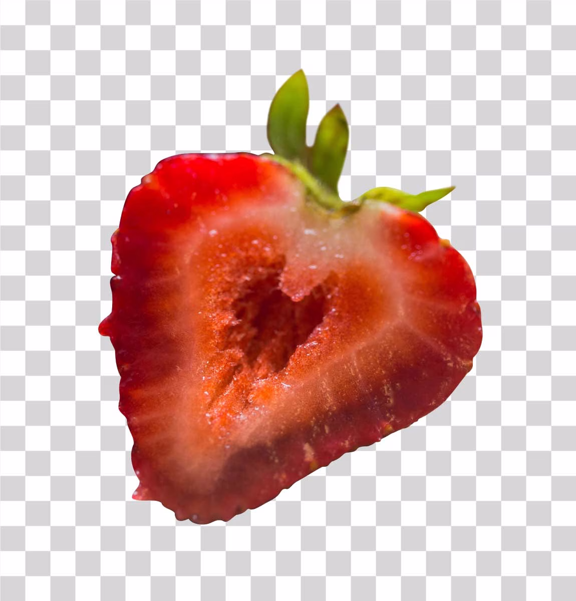 Half Strawberry Slice Transparent