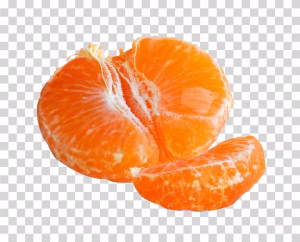 Peeled Orange Segments Transparent