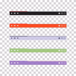 Video Player Bar Control Interface PNG