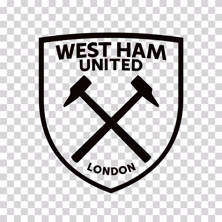 West Ham United Black Logo PNG Image
